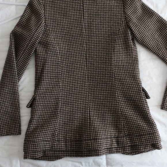 Eddie Bauer Houndstooth Wool Blazer Coat - Picture 4 of 7